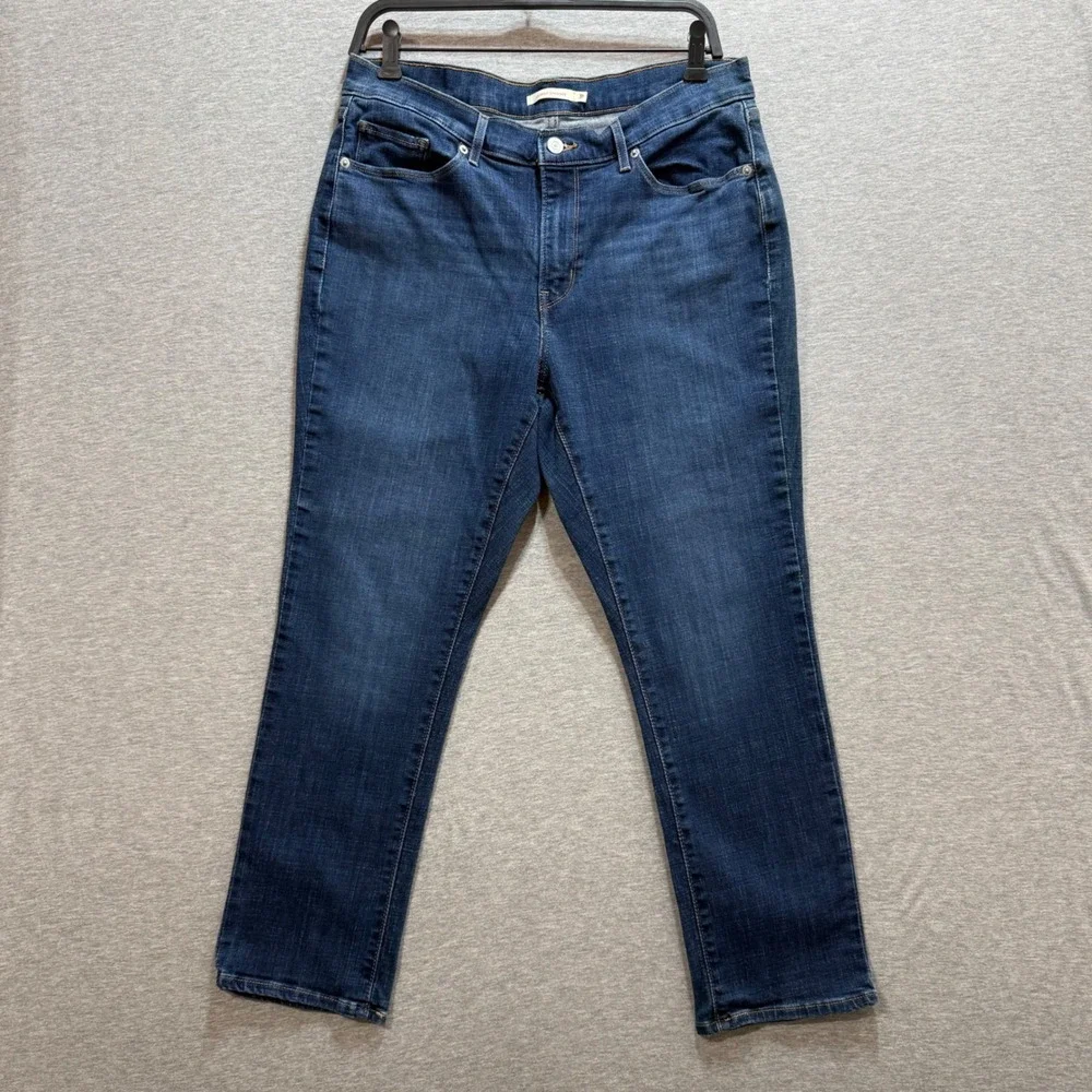 Levi's Classic Straight Jeans Womens 31 Dark Wash Blue Denim Stretch Classic